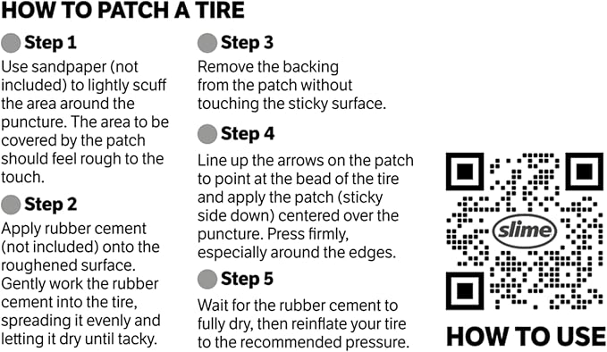 Slime 1029-A Tire Puncture Patch, Heavy Duty, Bias Ply - Image 4