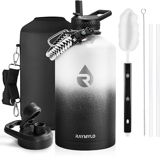 RAYMYLO One Gallon Water Bottle Insulated, Triple Walled Vacuum Stainless Steel by RAYMYLO