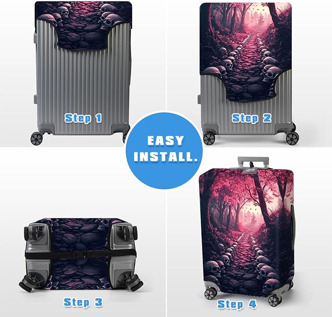 Luggage Cover Protector for 22-24 Inch Suitcases, TSA Approved Elastic Travel - Image 6