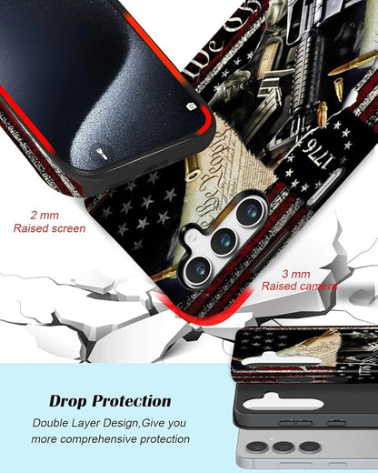 Compatible for Samsung Galaxy S25 Plus 5G Case, Dual Layer Heavy Duty 2 in 1 - Image 3