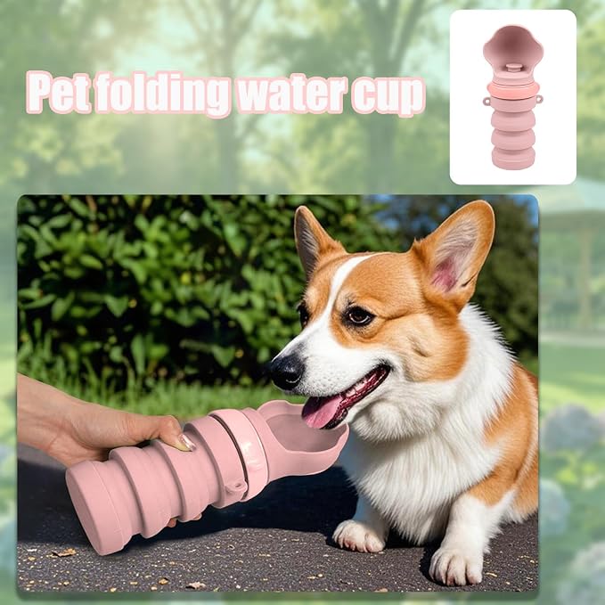 Collapsible Dog Water Bottles, Portable Dog Water Bowl Dispenser & Travel Water - Image 3