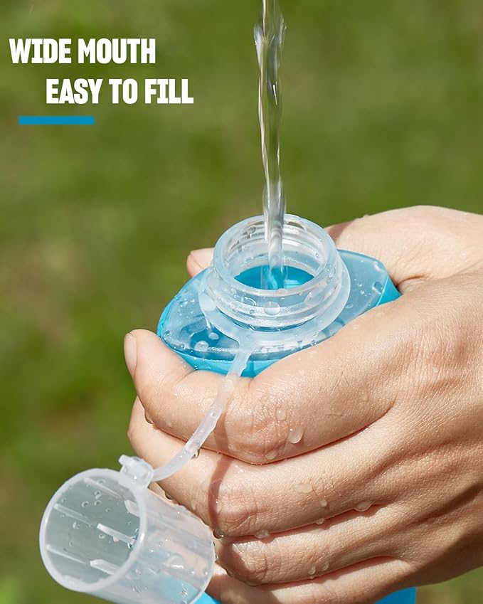 Zelvot Running Vest Soft Flask, BPA-Free 500ml Collapsible Water Bottle - Image 2