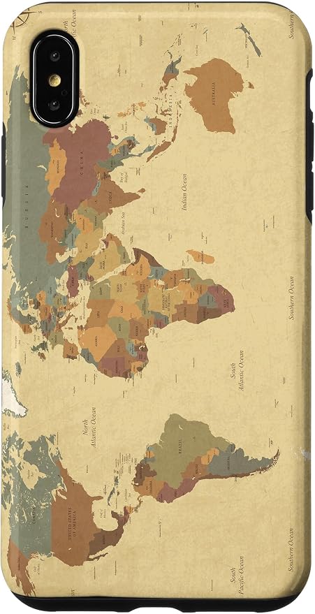 Globe Map Smartphone Cell Cover Gift World Map Pattern Phone Case by Unknown