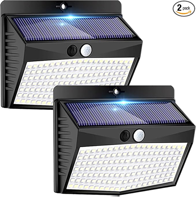 Peasur 2 Packs Solar Outdoor Lights Motion Sensor Solar Security Lights by Peasur