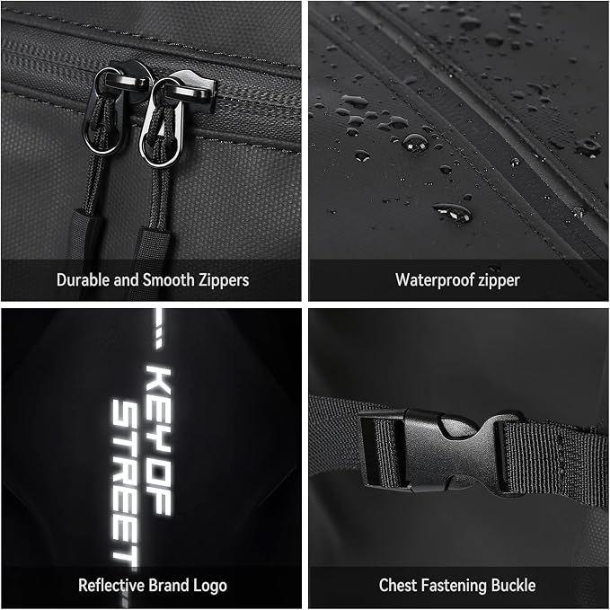 Motorcycle Backpacks for Men and women, Waterproof Helmet Backpack, Motorcycle - Image 7