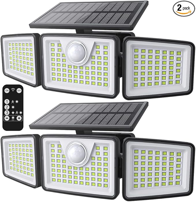 daphino 2500LM Solar Lights Outdoor by ChargebySunLightUpHome