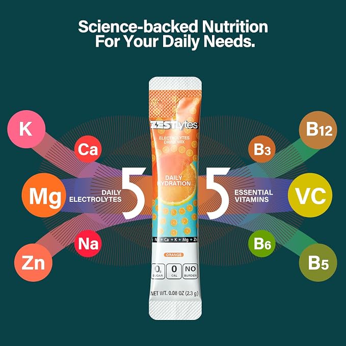 40 Sticks Sugar Free & 0 Calorie Electrolyte Hydration Packets, Low Sodium - Image 5