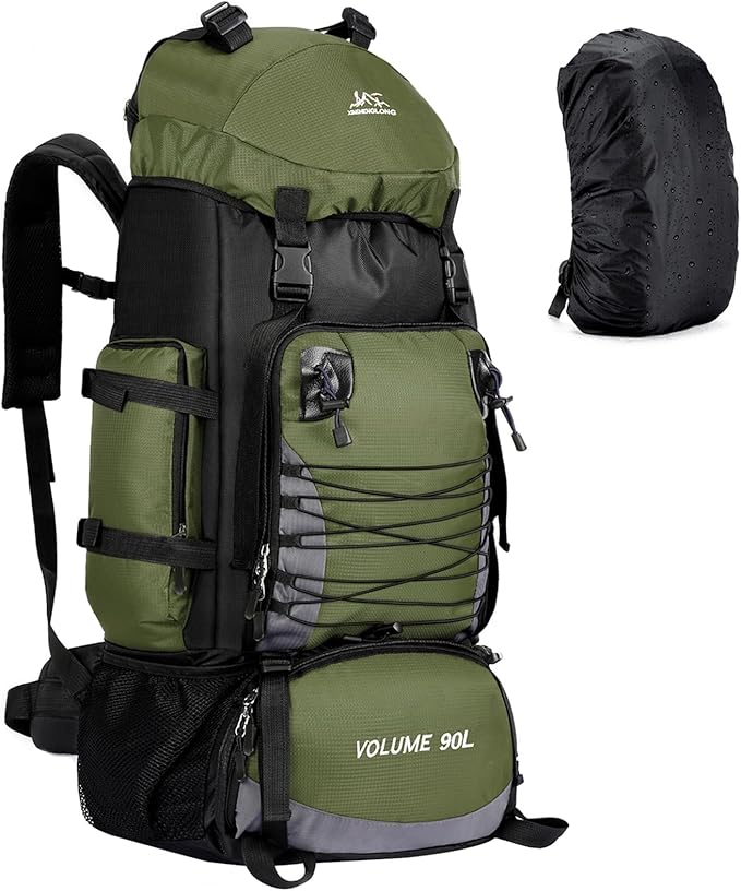 90L Hiking Backpack, Waterproof Camping Bag by Unineovo