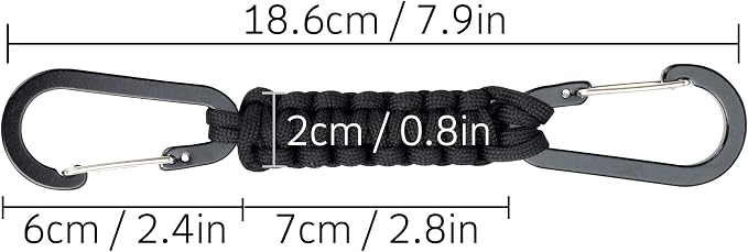 EOTW Paracord Keychain for Men Women Paracord Carabiner Backpack Keychain - Image 2