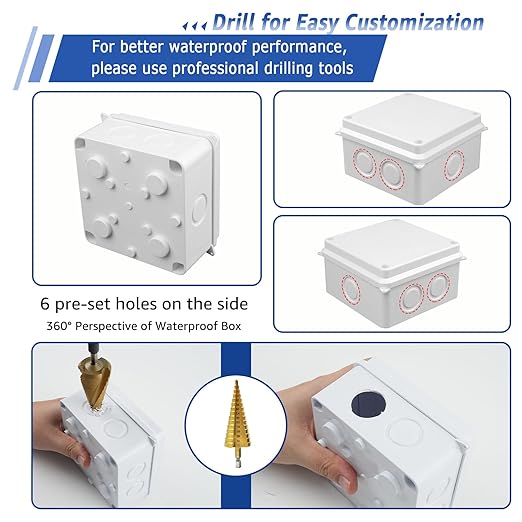 NineLeaf Junction Box, ABS Plastic Box IP65 Waterproof Outdoor Dustproof Water - Image 6