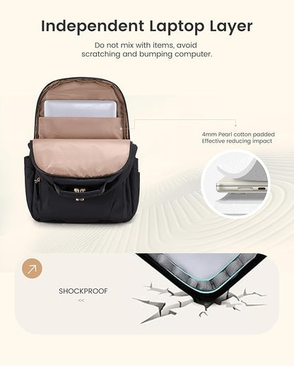LOVEVOOK Laptop Backpack for Women, 17.3" Work Business Computer Backpack - Image 5