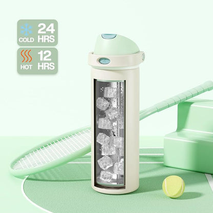 POWCAN 24 oz Steel Insulated Water Bottle: 2-in-1 Push-Button Spout & Flip - Image 3