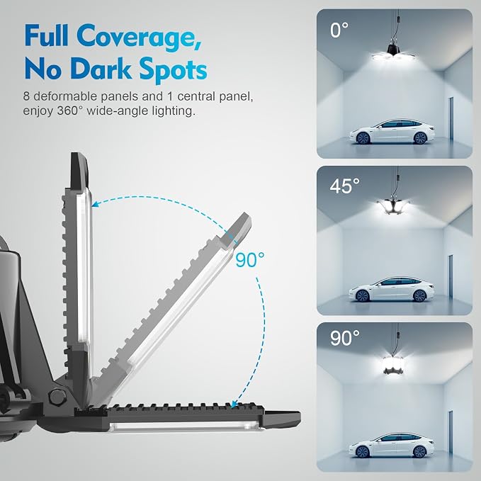 TANBABY 2 Pack LED Garage Lights - Image 4