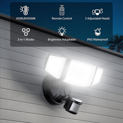 iMaihom 65W 6500LM LED Security Lights Motion Sensor Light Outdoor, 6500K - Image 3