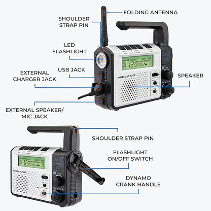 Midland® - XT511 - Emergency Radio - 22 Channel Two-Way Base Camp Radio - Image 4