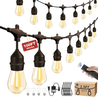 100FT Outdoor String Lights by QualityLightBulbLightofInnovation