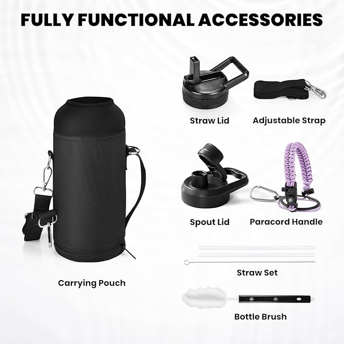 RAYMYLO Insulated Water Bottle 32 oz, Triple Wall Vacuum Stainless Steel - Image 6