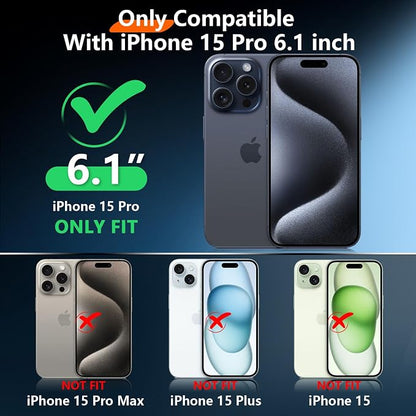 2025 New Designed for iPhone 15 Pro Case Waterproof, Full Phone Case 6.1" - Image 2