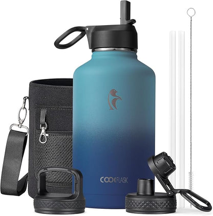 Coolflask Half Gallon Water Bottle Insulated by Coolflask