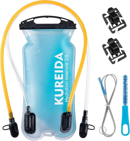 KUREIDA Dual Hydration Bladder 2 Liter, Water Bladder by KUREIDA