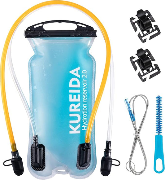 KUREIDA Dual Hydration Bladder 2 Liter, Water Bladder by KUREIDA