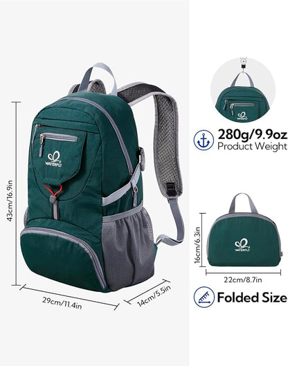 WATERFLY Small Lightweight Packable Backpack: 20l Ultra Light Foldable Travel - Image 3