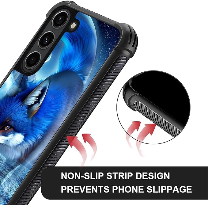 for Samsung Galaxy S23 Case, Snowy Mountain Fox Lake Pattern Graphic Design - Image 4