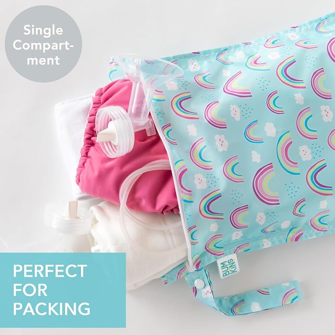 Bumkins Waterproof Wet Bag for Baby, Swim Suit, Cloth Diapers, Pump Parts - Image 2