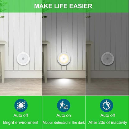 Mlambert 4 Pack Motion Sensor LED Night Light, Cordless Battery-Powered - Image 2