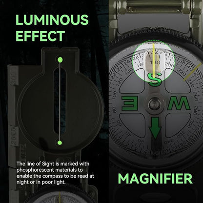Compass Hiking Survival, Wilderness Survival Compass - Image 3