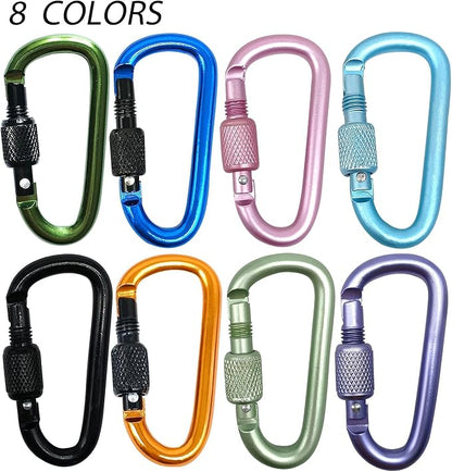 YUCHIYA 8 Pack D-Shape Carabiner Clasp - Image 7