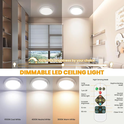 SunRider 2-Pack Rechargeable Motion Sensor LED Ceiling Light - Image 5
