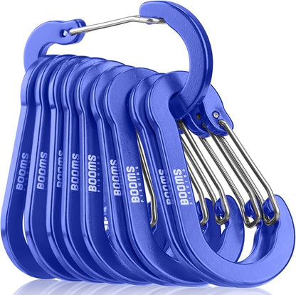 Booms Fishing CC5 Multi-Use Carabiner Clips, 10 Pack 2.3"/ 3.1" Caribeener Clips by BoomsFishing
