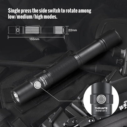 ThruNite Archer 2A C LED Rechargeable Flashlight, High 1000 Lumens AA Flashlight - Image 7