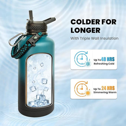 RAYMYLO Insulated Water Bottle 87 oz, Triple Wall Vacuum Stainless Steel - Image 2