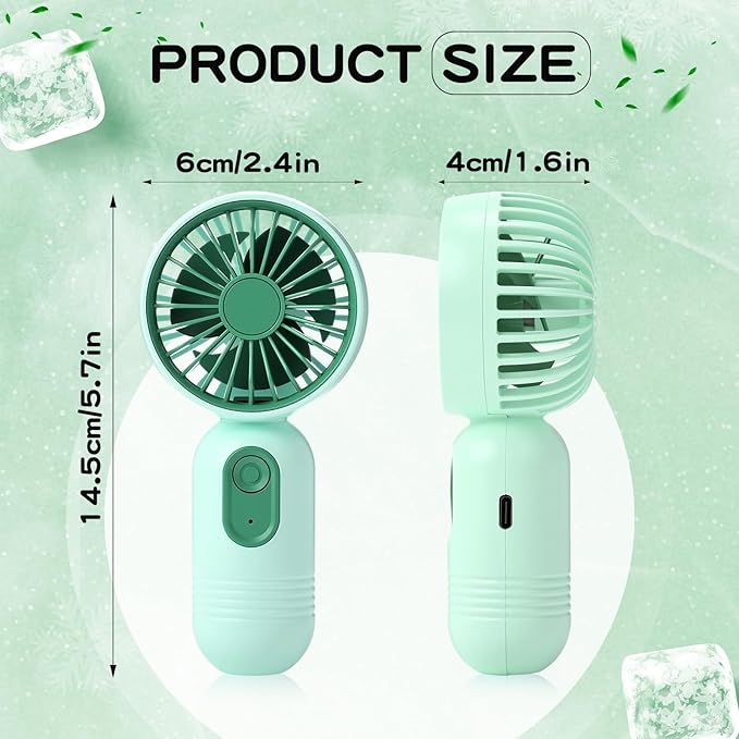 Rossesay 48 Pcs Mini Portable Fan Bulk Cute Handheld Lightweight Small Little - Image 2