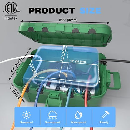 Flemoon IP54 Waterproof Electrical Box, Outdoor Plug Cover Weatherproof - Image 3
