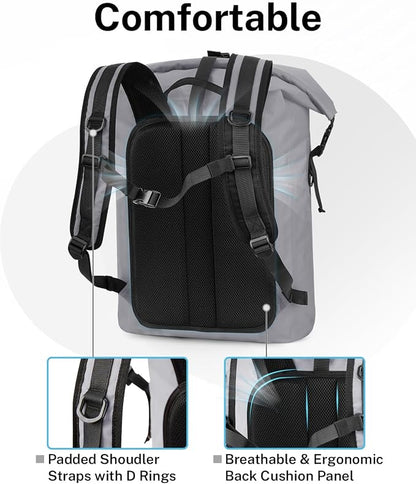Gonex Ultralight Waterproof TPU Backpack, 55L Roll Top Dry Bag - Image 4