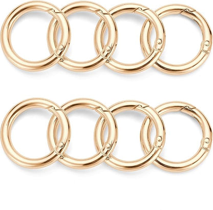 Gkeygo Key Ring Clip, 1 Inch Keychain Rings, 8 Pack Round Carabiner Clip - Image 7
