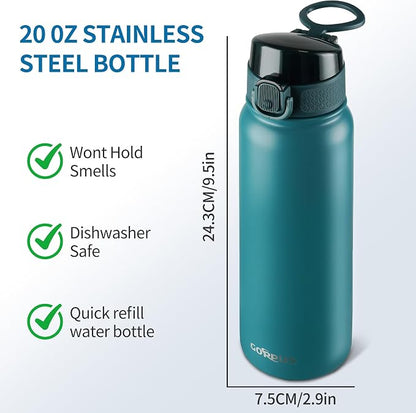 GOPPUS Insulated water bottle 20 oz Stainless Steel Water Bottle BPA-Free - Image 6