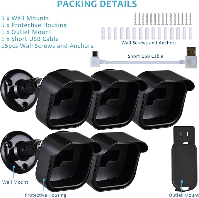 GoHonor All New Blink Outdoor 4th Gen Camera Mounting Brackets, 5 Pack - Image 7