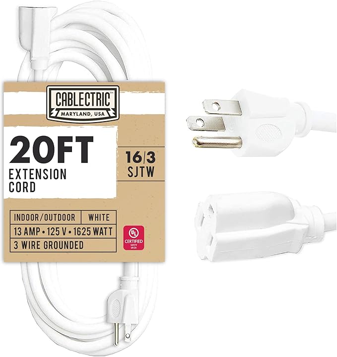 20 Foot Outdoor Extension Cord by Cablectric