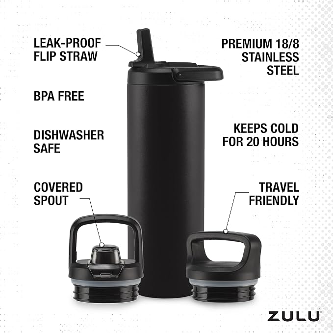 ZULU Base 24oz Stainless Steel Water Bottle - Image 4
