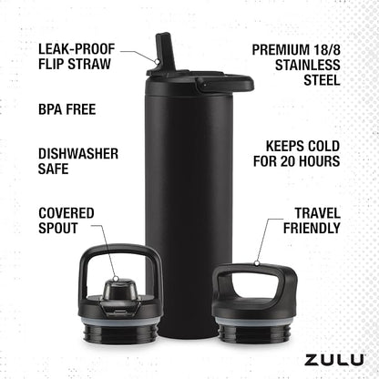 ZULU Base 24oz Stainless Steel Water Bottle - Image 4
