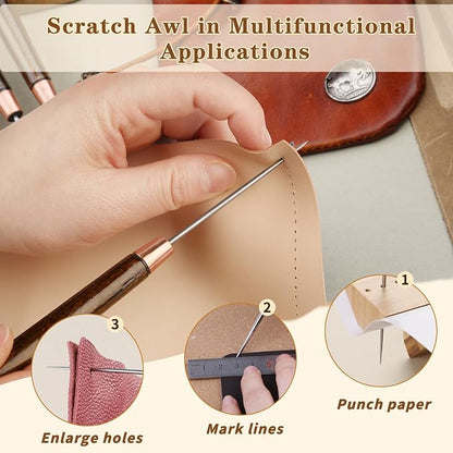 ZXIIXZ 6 Pcs Scratch Awl Tool, Awl Tool Sewing - Image 5