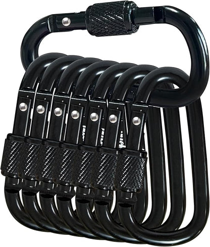 YUCHIYA 8 Pack D-Shape Carabiner Clasp by YUCHIYA