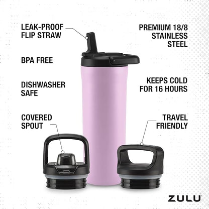 ZULU Base 18oz Kids Stainless Steel Water Bottle - Image 4