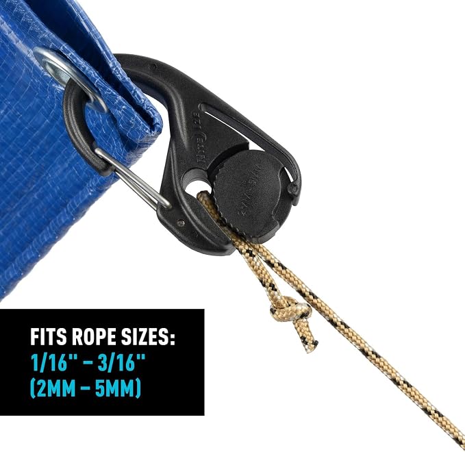 Nite Ize NCJ-01-4R3 CamJam Tie Down Rope Carabiner Clip, Cord Tightener 4-Pack - Image 4
