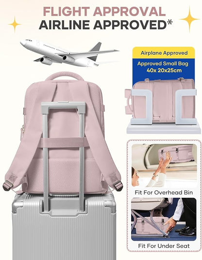 coofay Large Travel Backpack For Women Men Airline Approved Carry On Backpack - Image 7