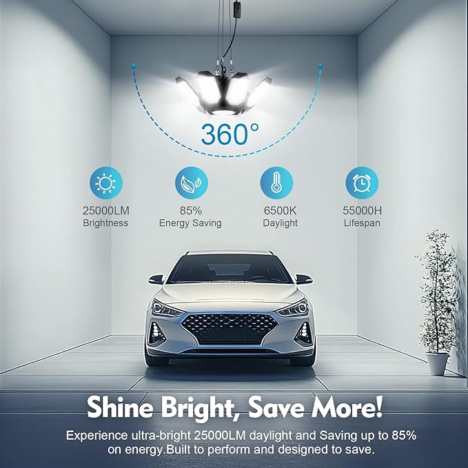 TANBABY 2 Pack LED Garage Lights - Image 3